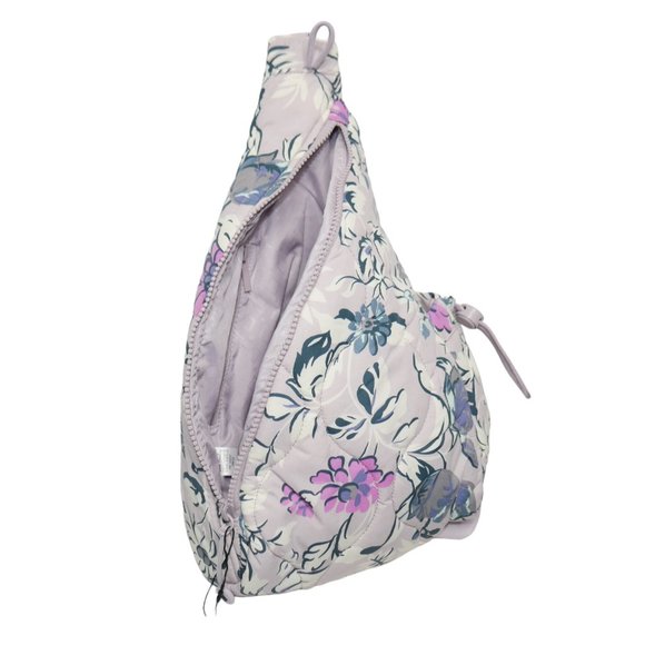 Vera Bradley Featherweight Sling Backpack Travel Fresh-Cut Floral Lavender NWT main image 6